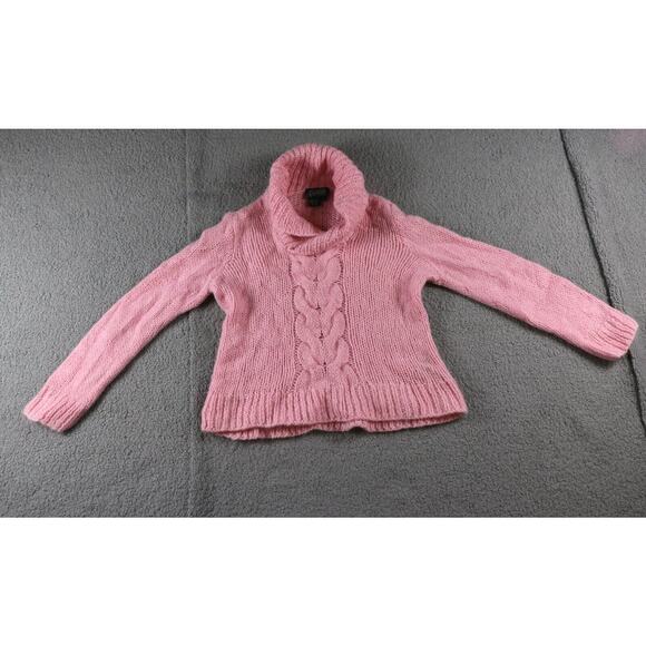 Lauren Ralph Lauren Womens Sweater Large Pink Lambswool Mohair Blend Hand Knit - Picture 1 of 5